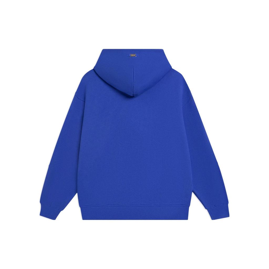 Li-Ning Solid Color Casual Hooded Long Sleeve Sweatshirt Women Tops Blue AWDSC92-4