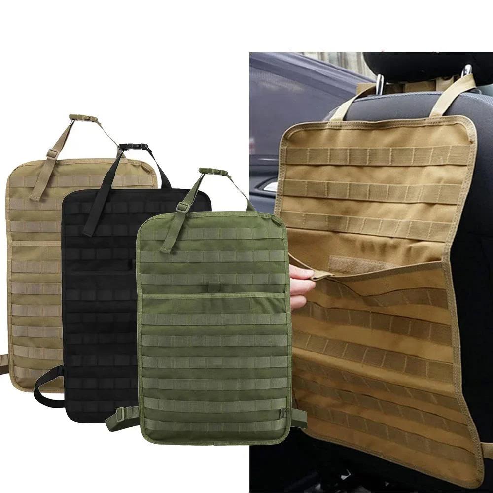 Car Rear Seat Back Storage Bag Multi Hanging Strap Tactical Trunk Bag Organizer Auto Stowing Outdoor Hunting Accessories