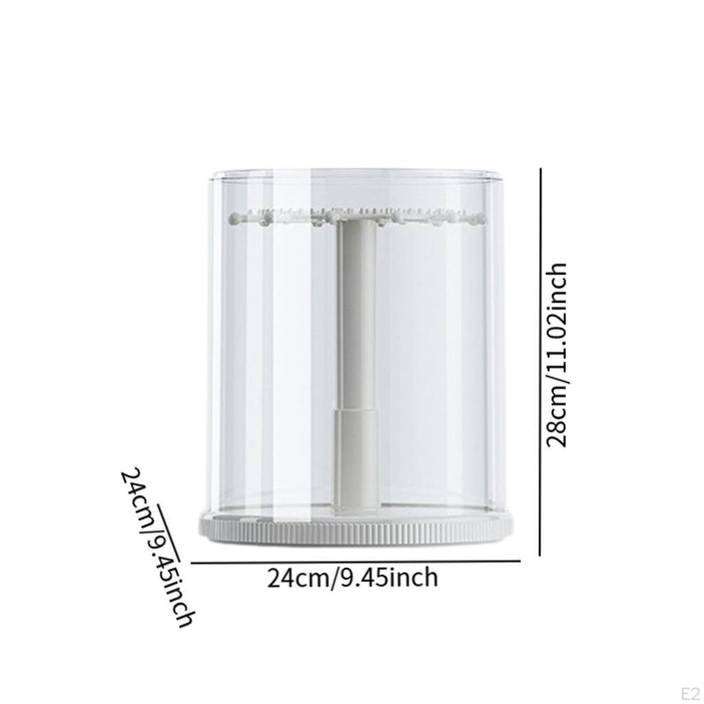 Figure Clear Display Case Stand Countertop Modern Practical Necklace Hanger Doll Storage Box
