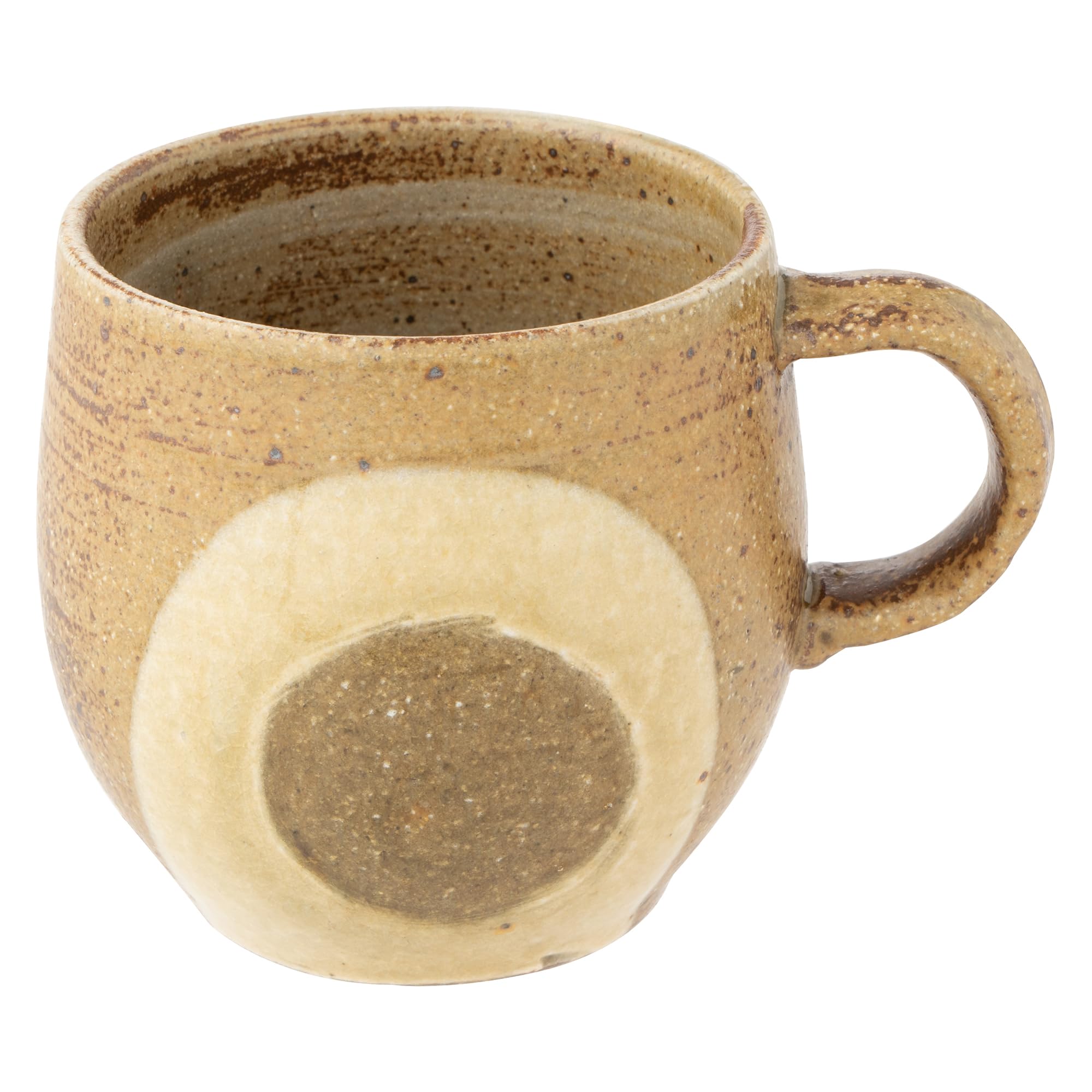 

Marui Seito Shigaraki Ware Hechimon Mug, Large, 370ml Capacity, Gray Circle Pattern, Brown, 3-4469
