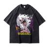 Himiko Toga Print Tshirt Vintage Washed My Hero Academia Anime Graphic T Shirts Oversized Harajuku Washed Tshirt Men Women Tees