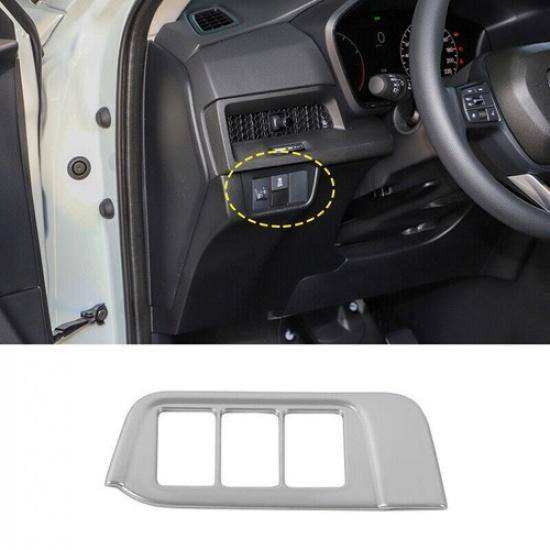 Silver Matte ABS Headlight Switch Control Frame Trim For Honda CRV CR-V 2023-24