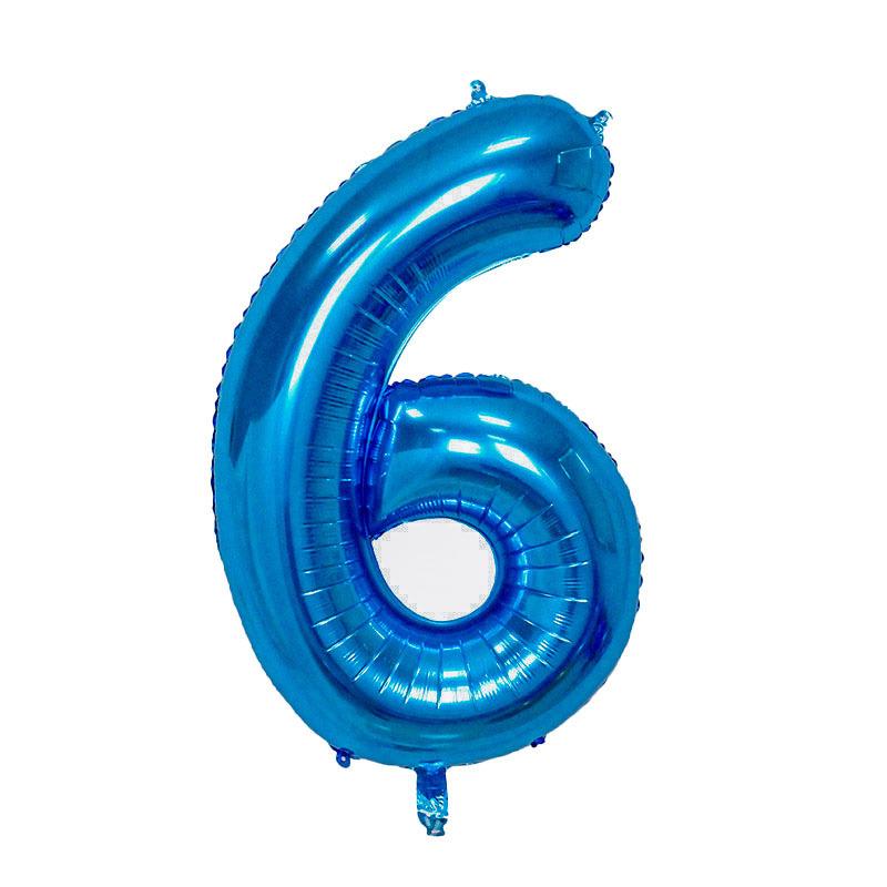32-Inch Gradient Color Aluminum Foil Number Balloons - US Version