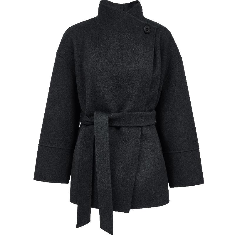 Only Women's 100% Wool Double-Faced Loose Lapel Coat