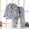2026 Children's Cotton Spring/Autumn Casual Pajama Set - Open Front, Two-Piece for Older Kids