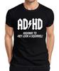 ADHD Highway To Hey Look a Squirrel Rock Funny Gift Mens T-Shirt ADHD