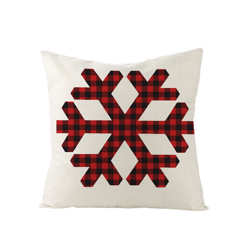 Soft And Eco-friendly 18-inch Christmas Cushion Cover Pillow Case With Vibrant Snowflake Print