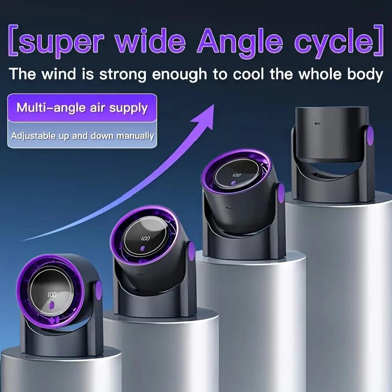 Smart Electric Fan 100 Speed Usb Multifunction Bladeless Fan Desktop Silent Wall Mounted Ventilator Fans For Home Office Indoor