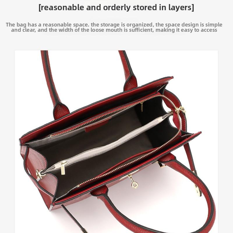 Women's Bag Versatile Bag Large Capacity Middle-aged Women's Leather Handbag
