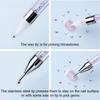 Rhinestones Gem Picking Picker Manicure Drill Pencil Silicone Head Tool Nail Art Dual Heads Acrylic Design Metal Dotting Wax Pen