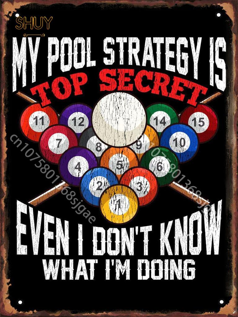 Vintage Darts Billiards Pinballs Metal Tin Signs - Bar Club Pub Wall Decor, Entertainment Venues Home Plaques