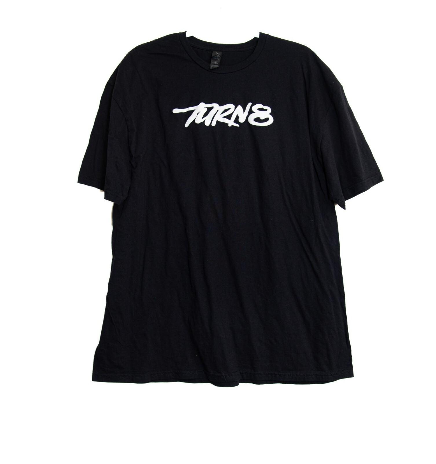 Turn8 Black Short-Sleeve Graphic T-Shirt 2XL 100% Cotton XXXXL