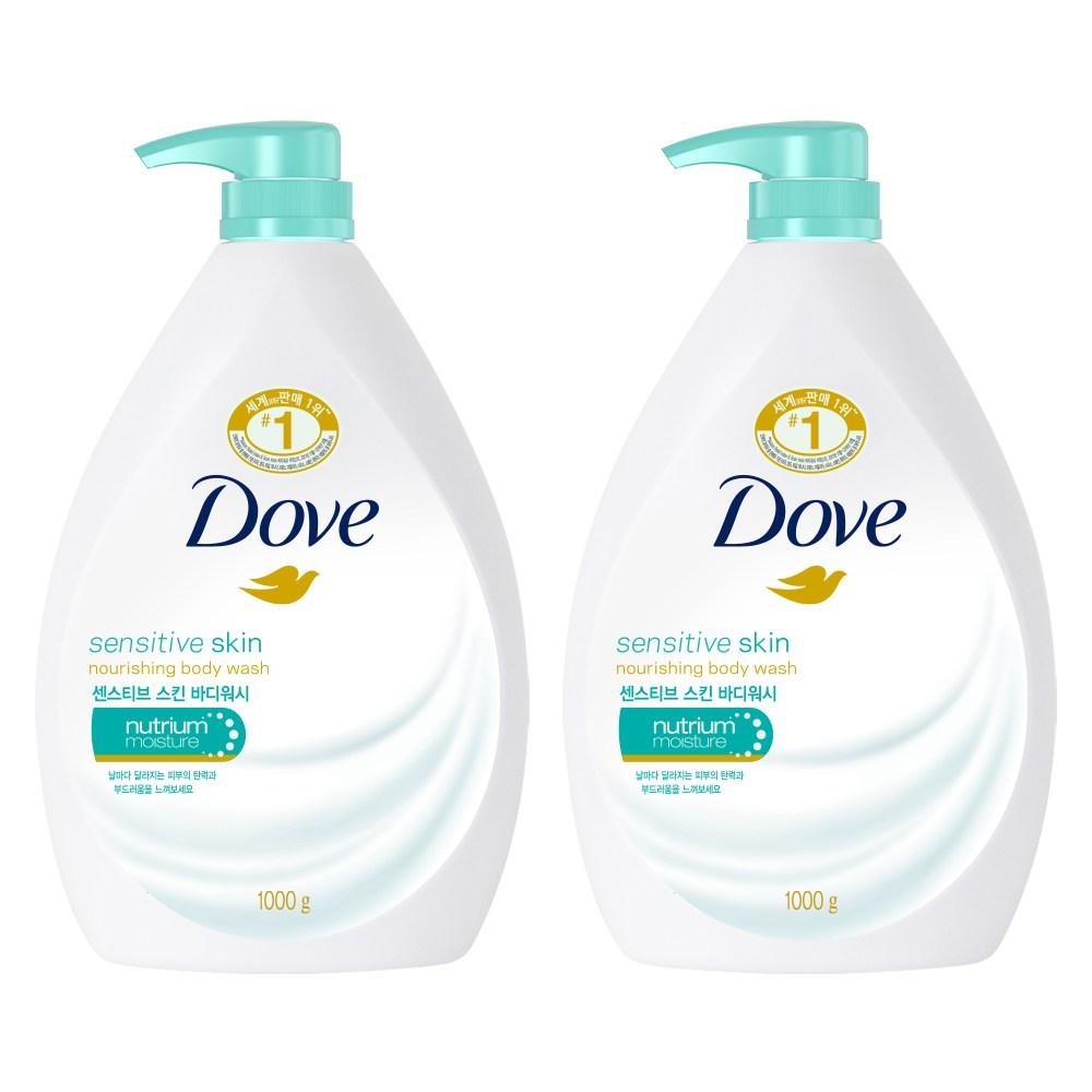 Гель для душа Dove для чувствительной кожи, 1 л, 2 шт.