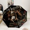 Rock Metal Music Band Collage Umbrella 8-Frame for Travel, Camping, Casual Lightweight Portable Umbrella, Essential for Every Family Holidays Gift