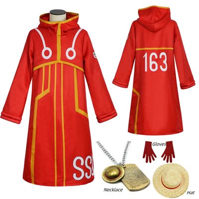 Egghead Adası Kostümü Monkey D Luffy Robası Cosplay Kostümü 163 Luffy Ceket Kaban Şapka Kıyafeti Cadılar Bayramı Takımı