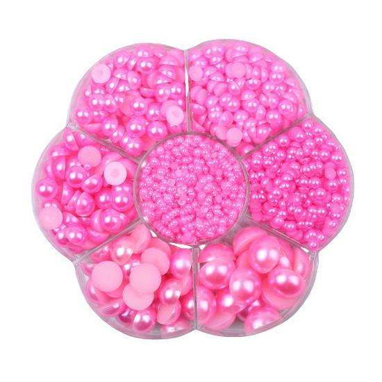 

Украшения для ногтей с цветком сливы: Полукруглый жемчуг с плоским дном, разноцветные аксессуары для DIY-декора 2-10mm Plum Blossom Box