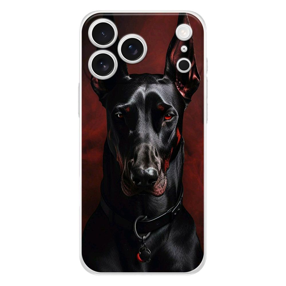 Soft Clear TPU Phone Case For iPhone 17 Air 16E 16 11 15 14 Pro MAX 12 13 7 8 Plus SE Easter Cover Protection Rottweiler Dog