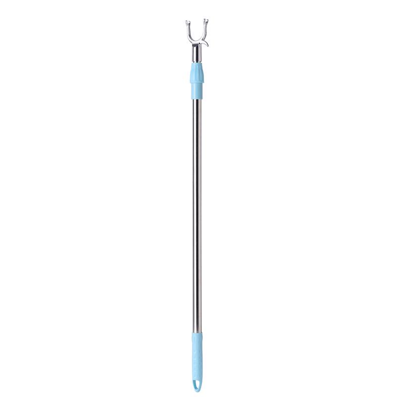 Stainless Steel Retractable Clothes Drying and Retrieval Pole for Home, Dorm, and Balcony.