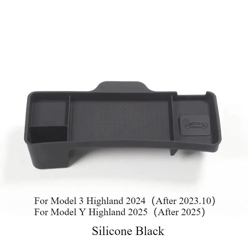 ETC Storage Box for Tesla Model 3 Highland Model Y 2025 Screen Rear Bracket Tissue Glasses Storage Organizer Tray Accessories
