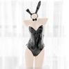 Sexy Lingerie Cosplay Bunny Costume PU Leather Bodysuit Mai Sakurajima Rabbit Suit Kawaii Ears 8 Pcs Anime Maid Outfit for Women