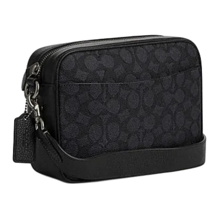 Coach Warner 22 Abnehmbarer Schultergurt Reißverschluss Kunstleder Umhängetasche Kleine Herren Taschen Anthrazit CW217-QBMI5