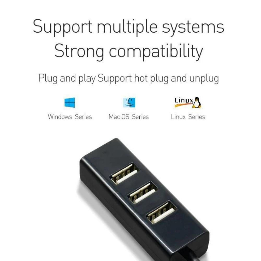 USB 2.0 HUB 4 Ports USB Expander High Speed USB Splitter Portable Multi Ports Power Adapter for Laptop PC Computer Accessories