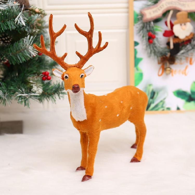 Creative Christmas Elk Ornament 15/20/25/30/35cm Party Dining Table Decor