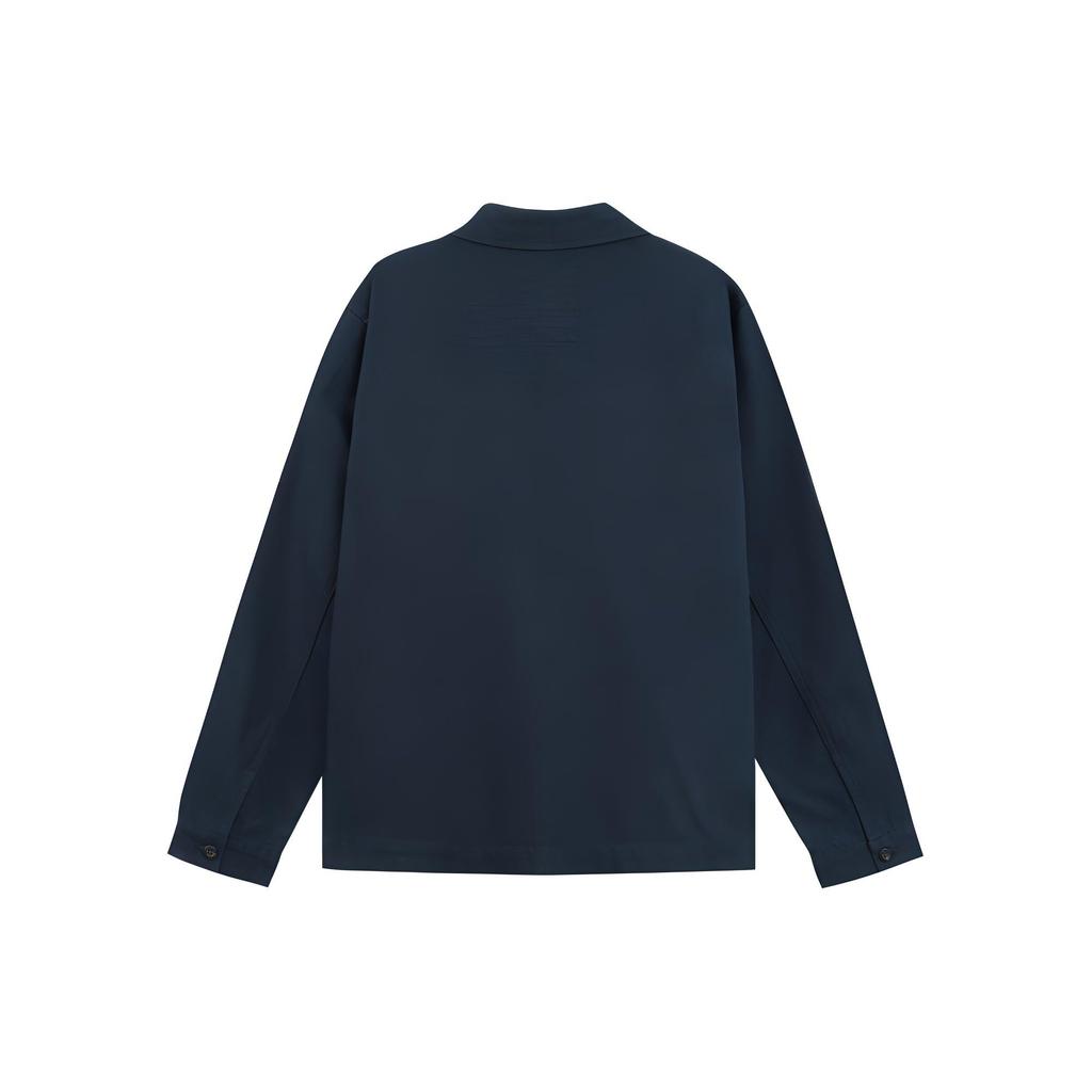 Timberland Solid Color Pocket Spliced Casual Lapel Jacket Men Jacket Navy A28D9-433