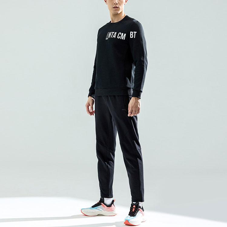 Anta Variety Training Collection Sweatshirts Men's Black Crew Neck Moderate Regular 952147703-3