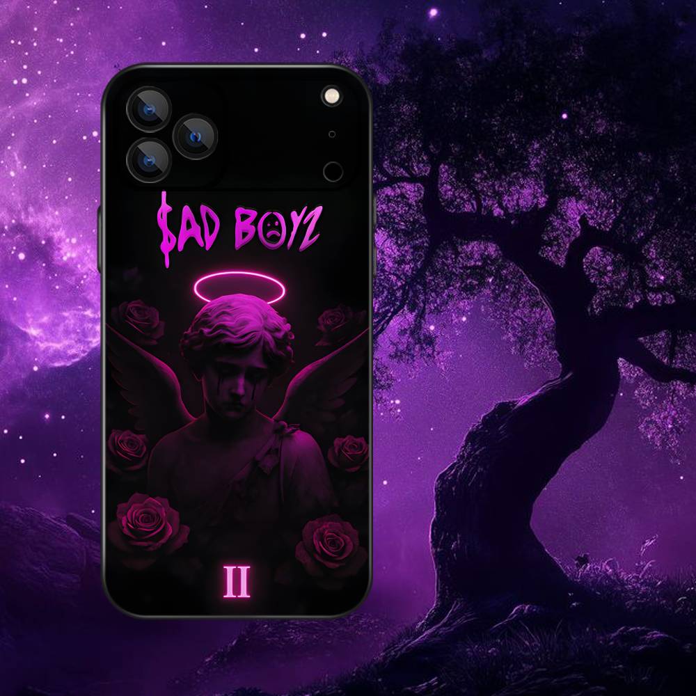 J-Junior H Sad Boyz Phone Case For iPhone 17,16,15,14,13,12,Pro,Max,Plus,E,SE4,Air,Mini Black Soft Box