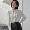Women Blouses Shirts 2025 Spring Long Sleeve Women Blouse Shirt Turn Down Collar Office Lady White Blouse Shirt Women Tops J848