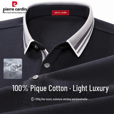 Herren 100% Baumwolle Langarm Poloshirt
