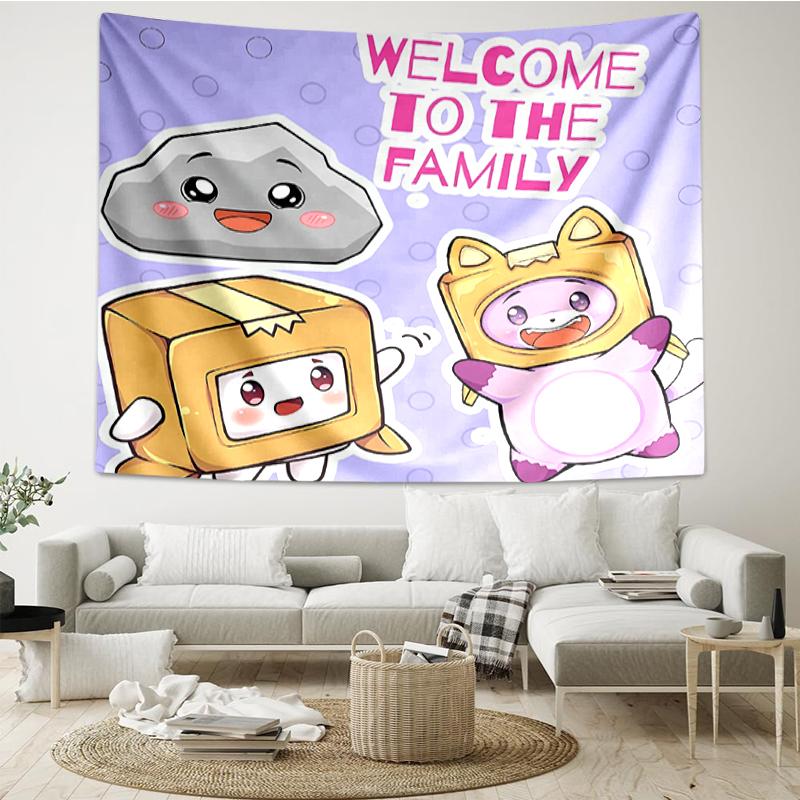 LankyBox Print Tapestry, Backdrop, Easy Setup, Ideal for Bedroom, Office & Living Room, with Aesthetic Wall Hanging Decor.