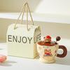 Creative Cute Cartoon Bear Ceramic Mug Office Household Cup Coffee Cup Water Cup Couple Breakfast Cup