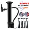 80PSI Bicycle Floor Pump Schrader Valve Balloon Tire Inflator Lightweight Mini Air Pump for Road Mountain Bikes Balls