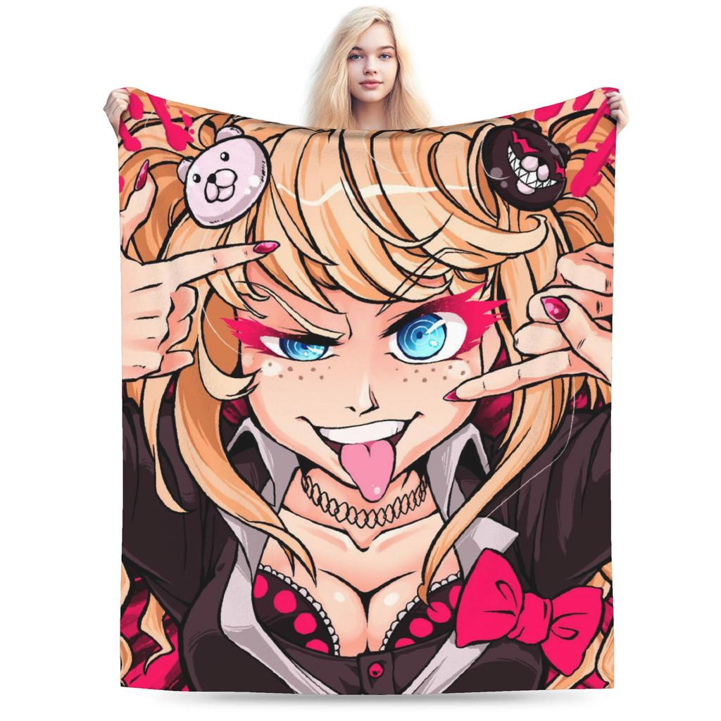 Anime Danganronpa Blankets Fleece Textile Decor Junko Enoshima  Lightweight Thin Throw Blankets for Sofa Travel Rug Piece