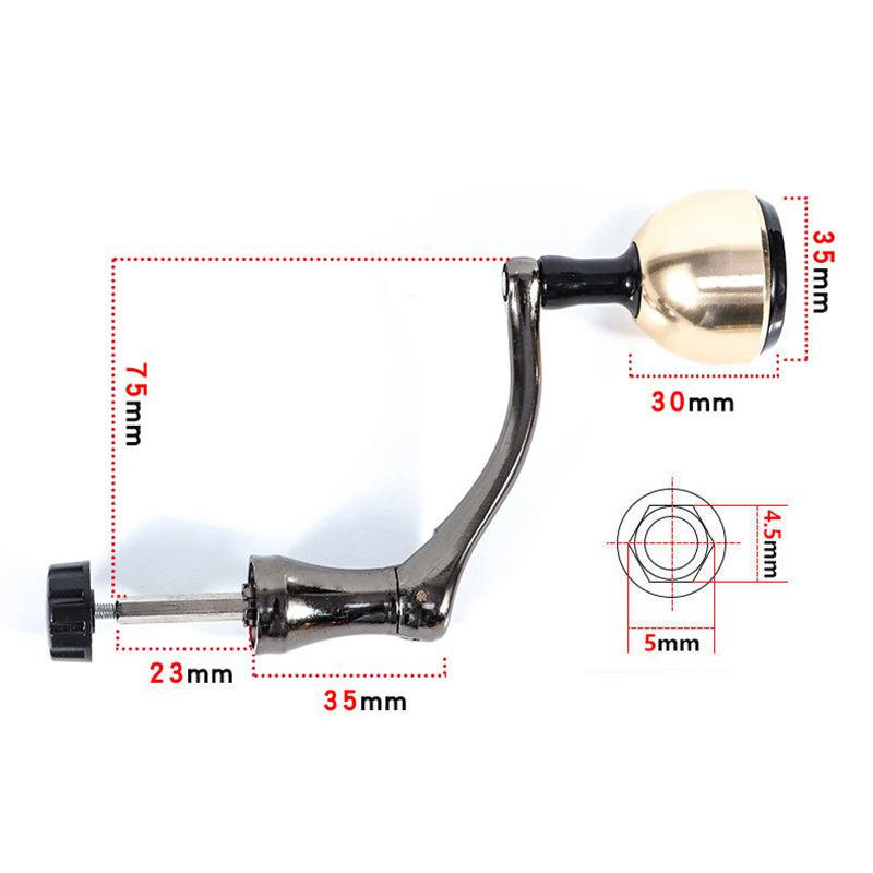 Metal Reel Replacement Power Handle Fishing Reel Handle Knob Spinning Handle Rocker Arm Grip For Spinning Fishing Reel Accessory