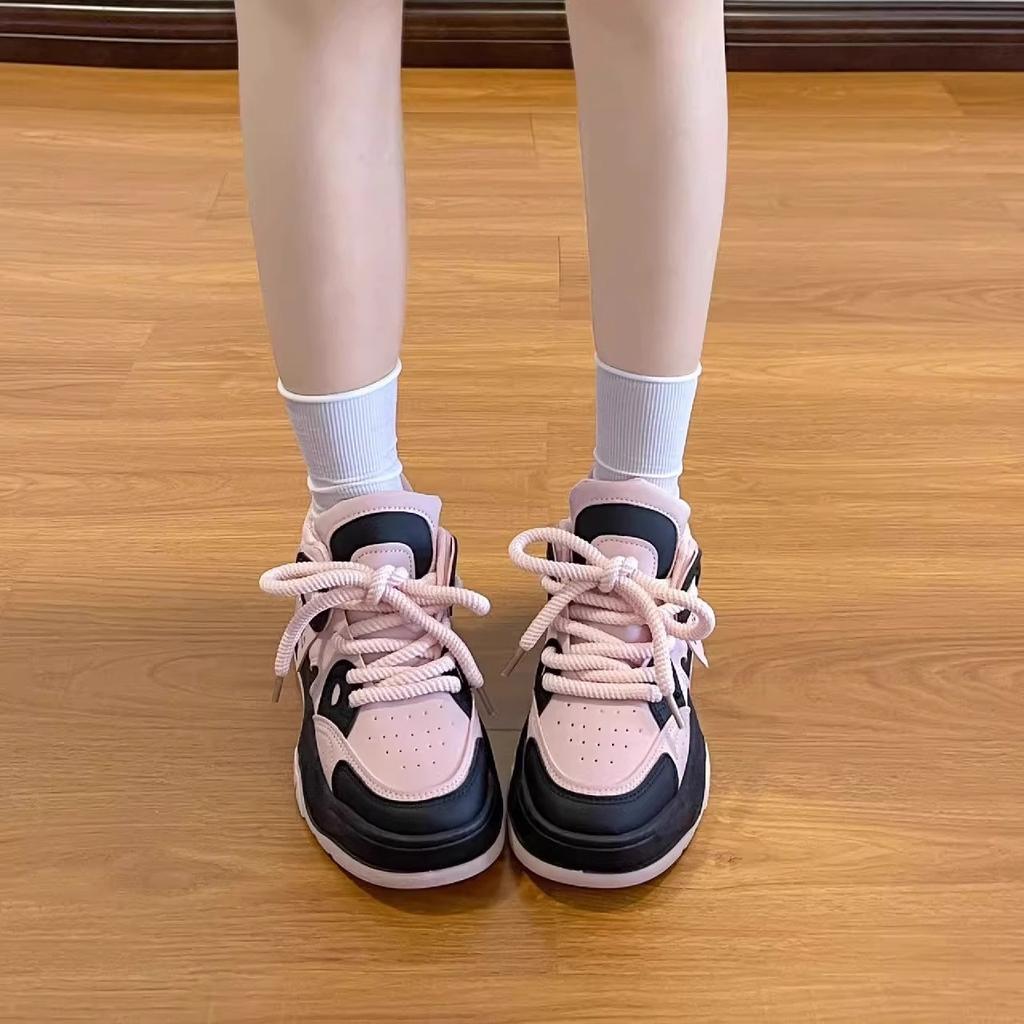 Sanfu platform panda little white shoes women's autumn 2025 new versatile fashion dopamine casual sports shoes