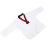 Taekwondo Uniform Striped Model Polyester Cotton with Belt Martial Arts Training Clothes for Beginner Athletes Practice XS