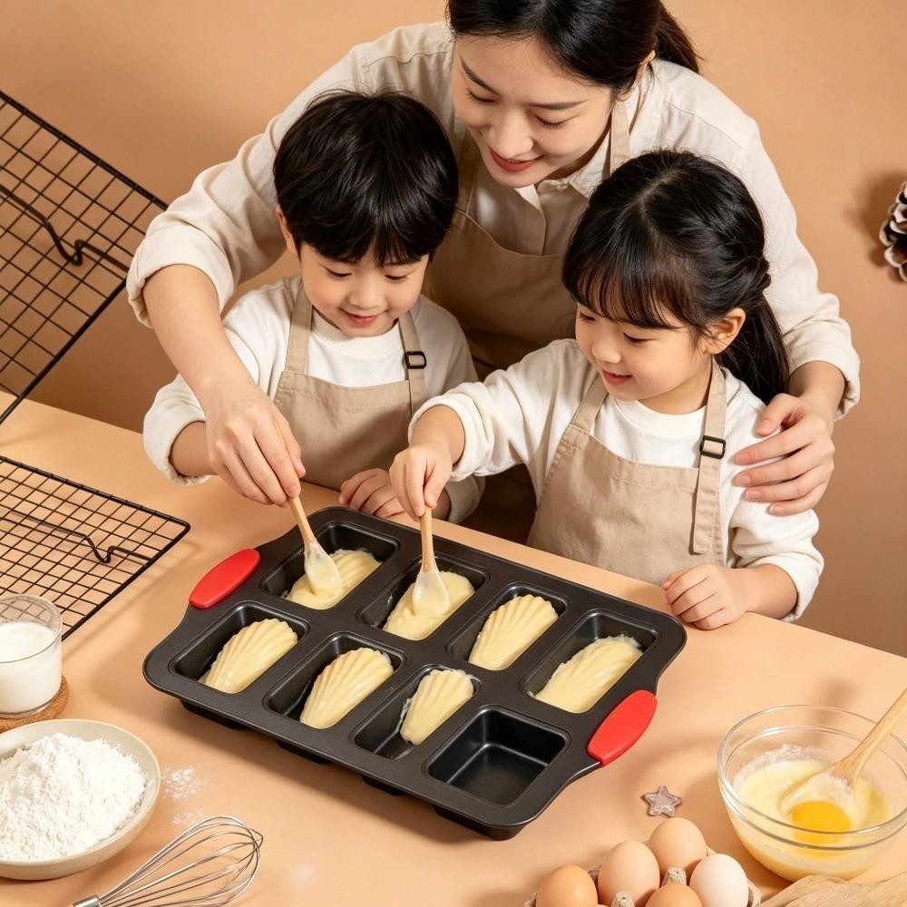 2 Pcks 8 Cavity Bread Loaf Baking Pan Nonstick Rectangular Bar Pan  for Oven Dishwasher