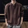 BN360g Men's Heavyweight American Style Fleece Polo Sweatshirt - Autumn/Winter, Plus Size, Loose Fit, Long Sleeve.