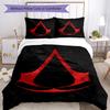 Juego de Ropa de Cama de 3 Piezas Assassin's Creed Cierre de Funda Nórdica Incluye 1 Funda Nórdica y 2 Fundas de Almohada, Suave y Cómodo para Todas las Estaciones.