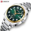 Fashion Men's Quartz Watch Independent Seconds Dial and Date-Day Stainless Steel Waterproof Luminous Wristwatches