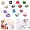 Women Double layer Flower Button Cover Clothing Decoration Accessories DIY Floral Pattern Wedding 38x17mm