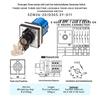 Zhuochao SZW26-20/D303.3Y-D11 Lockable 4-Hole Universal Changeover Switch