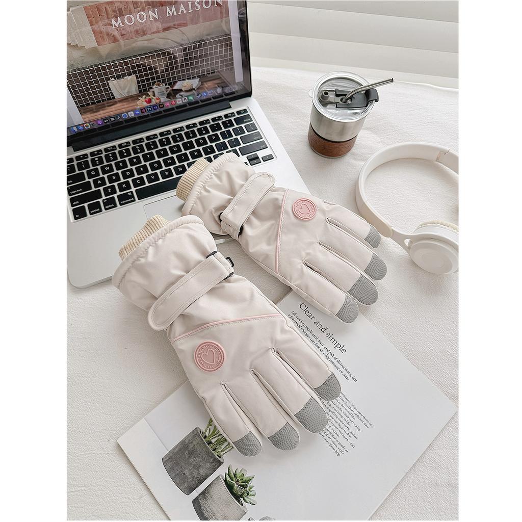 New ski gloves thickened and velvet warm waterproof riding outdoor autumn and winter windproof gloves ski cold proof