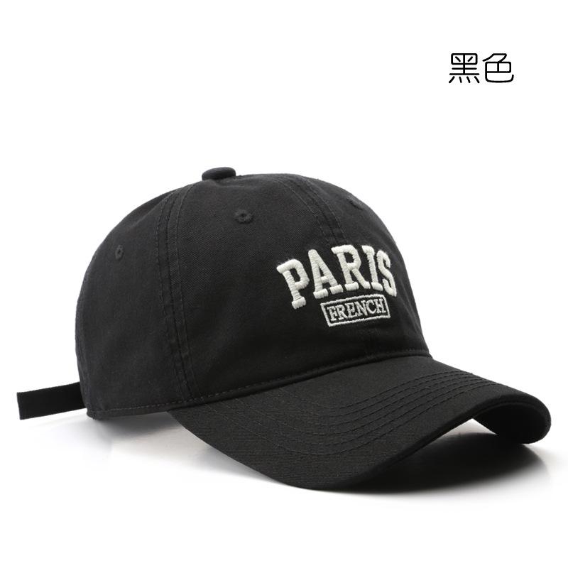 

Spring and Autumn Personality Washing Letter Embroidery Cap Outdoor Travel Sunscreen Shade Baseball Cap чорний