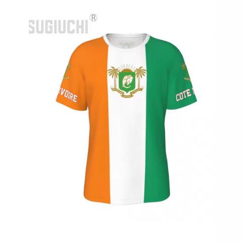 Fashion Women's T-Shirt Chilean Flag Comoros Cote Diva Flag Pattern 3D Printing Comfortable Sports Men's Short Sleeves