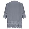 Sommerbluse Damen V-Ausschnitt Spitze Hemd Bluse Elegante Damenmode Lässig Dame Locker Leinenhemden