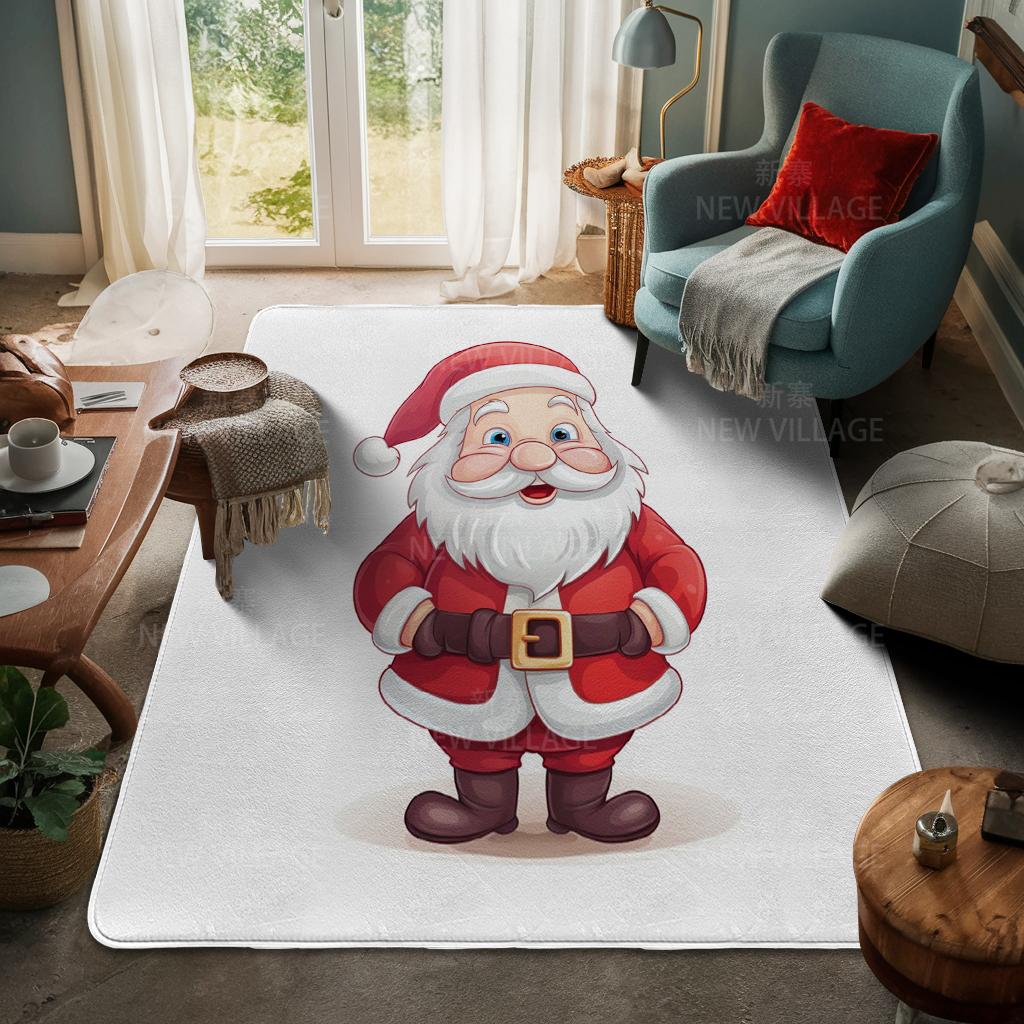 House Entrance Carpet Home Door Mat Living Room Bath Foot Bathroom Non-slip Water Absorption Rugs Bath Merry Christmas Winter